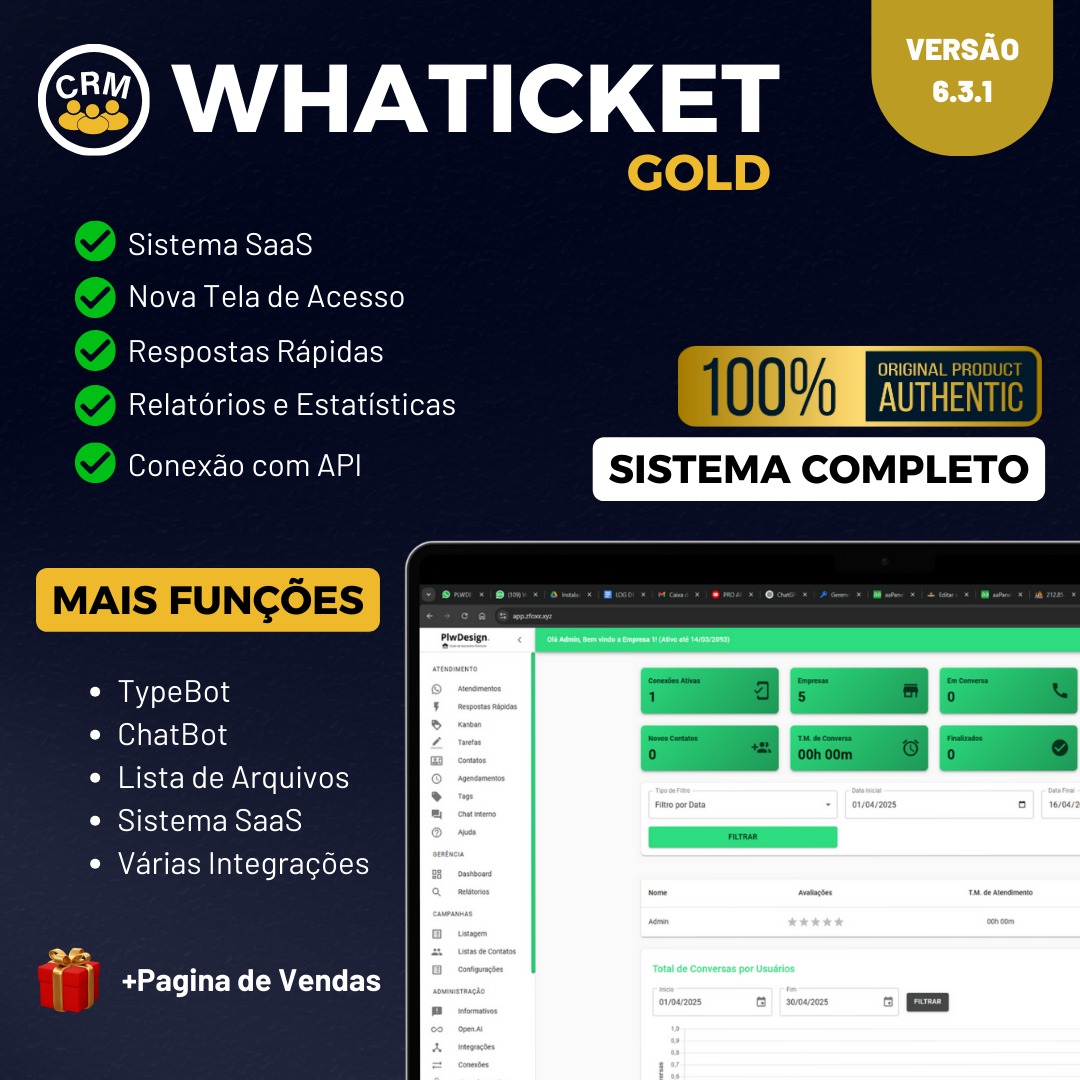 CRM Whaticket GOLD con SaaS
